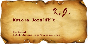 Katona Jozafát névjegykártya